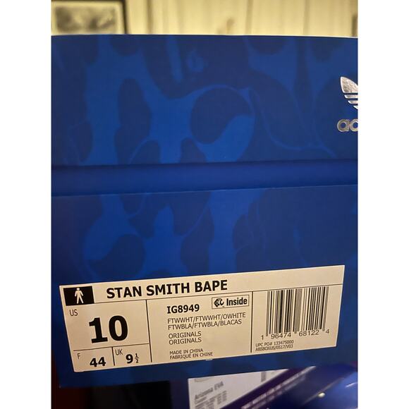 NEW ADIDAS Stan Smith BAPE 30th Anniversary Size 10 CAMO - Picture 5 of 10